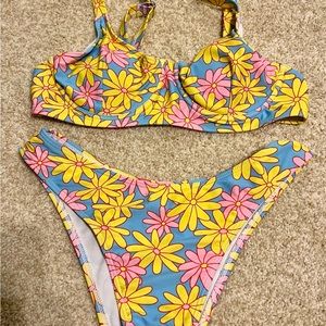 Floral Shein Swimsuit